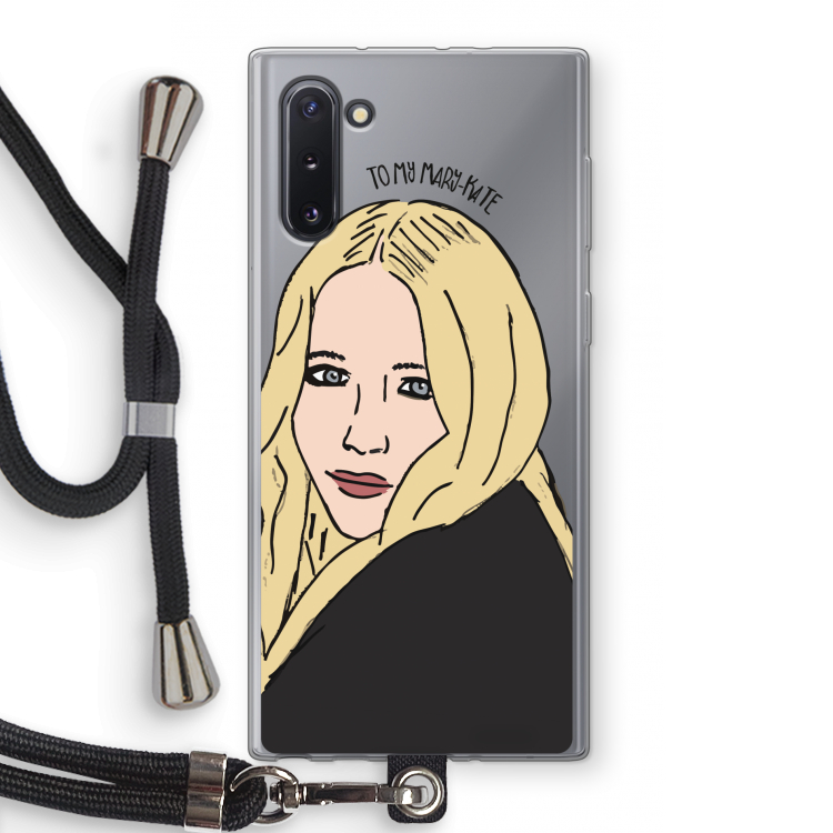 Mary Kate: Samsung Galaxy Note 10 Transparant Hoesje met koord