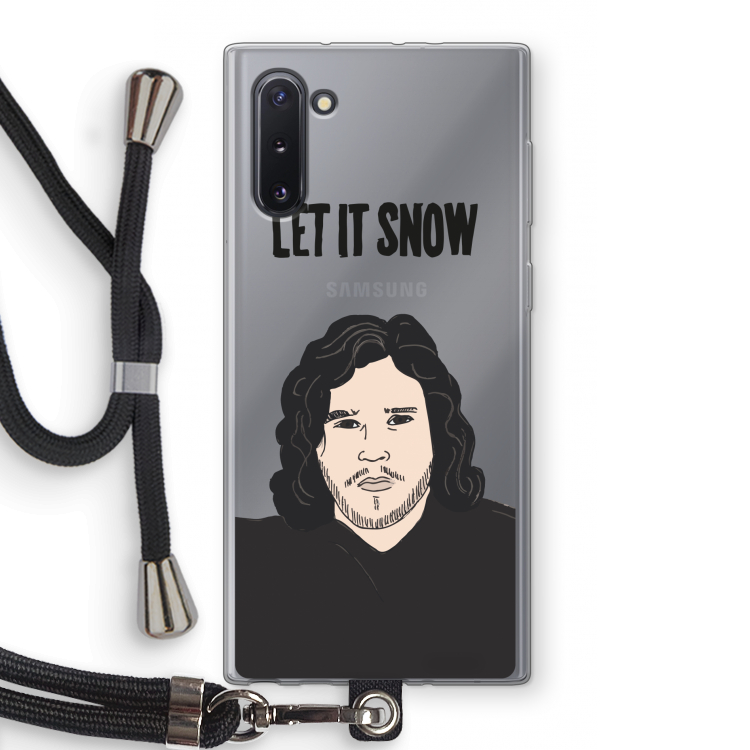Let It Snow: Samsung Galaxy Note 10 Transparant Hoesje met koord