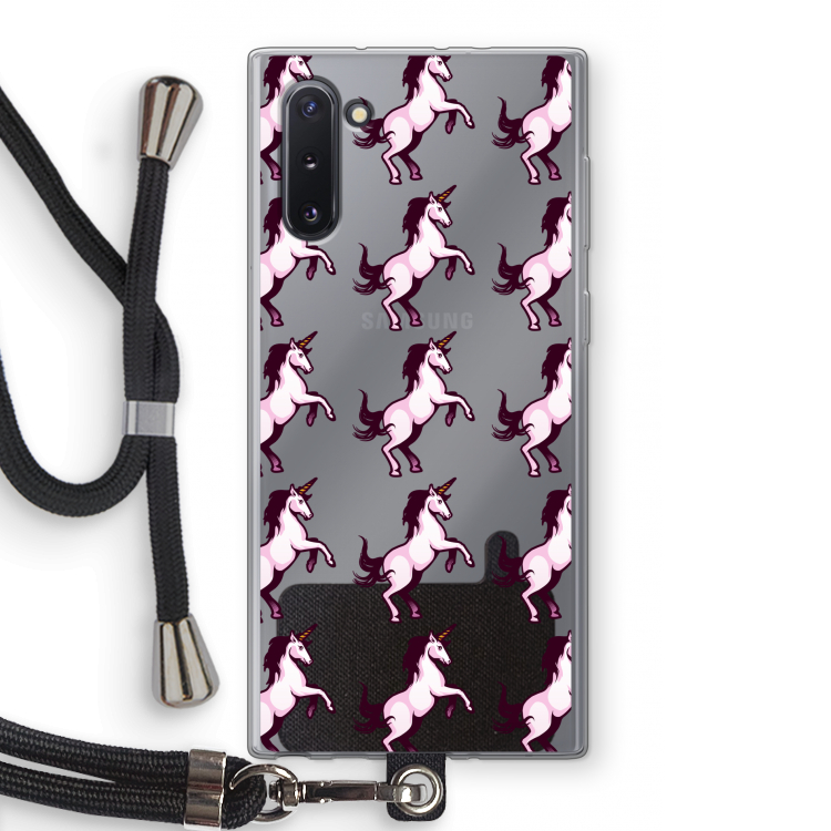 Musketon Unicorn: Samsung Galaxy Note 10 Transparant Hoesje met koord