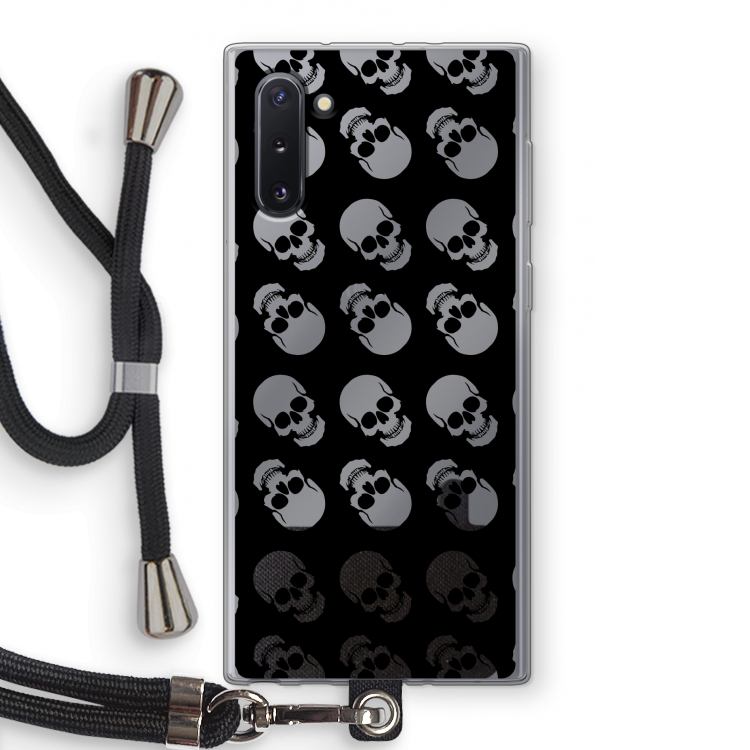Musketon Skulls: Samsung Galaxy Note 10 Transparant Hoesje met koord