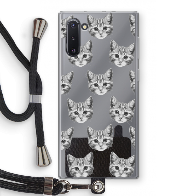 Kitten: Samsung Galaxy Note 10 Transparant Hoesje met koord