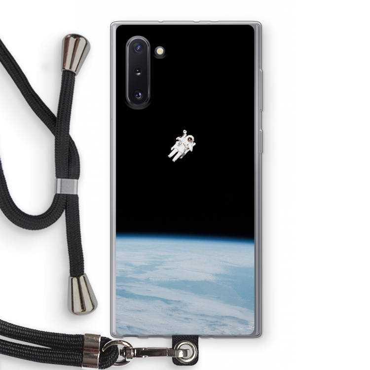 Alone in Space: Samsung Galaxy Note 10 Transparant Hoesje met koord