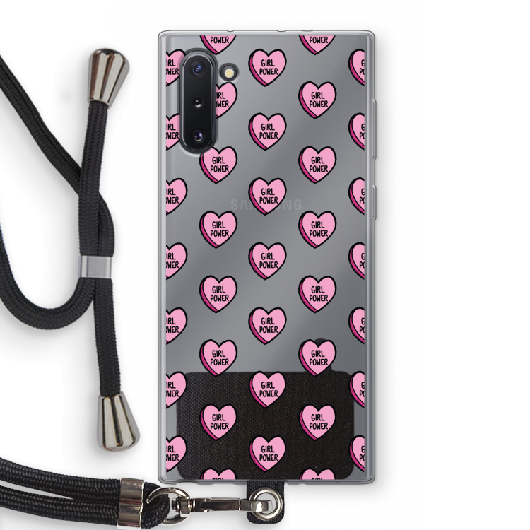 GIRL POWER: Samsung Galaxy Note 10 Transparant Hoesje met koord