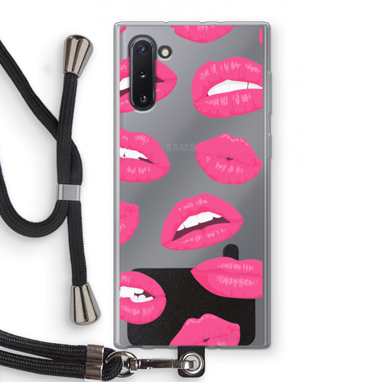 Bite my lip: Samsung Galaxy Note 10 Transparant Hoesje met koord