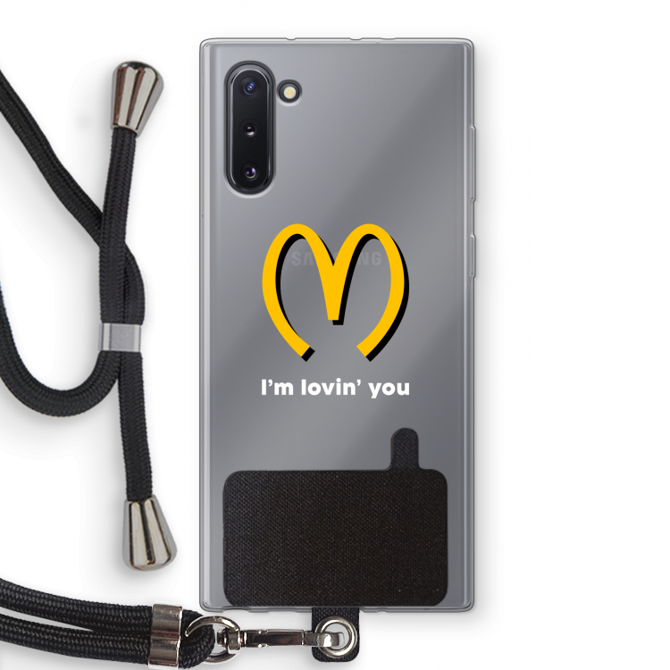 I'm lovin' you: Samsung Galaxy Note 10 Transparant Hoesje met koord