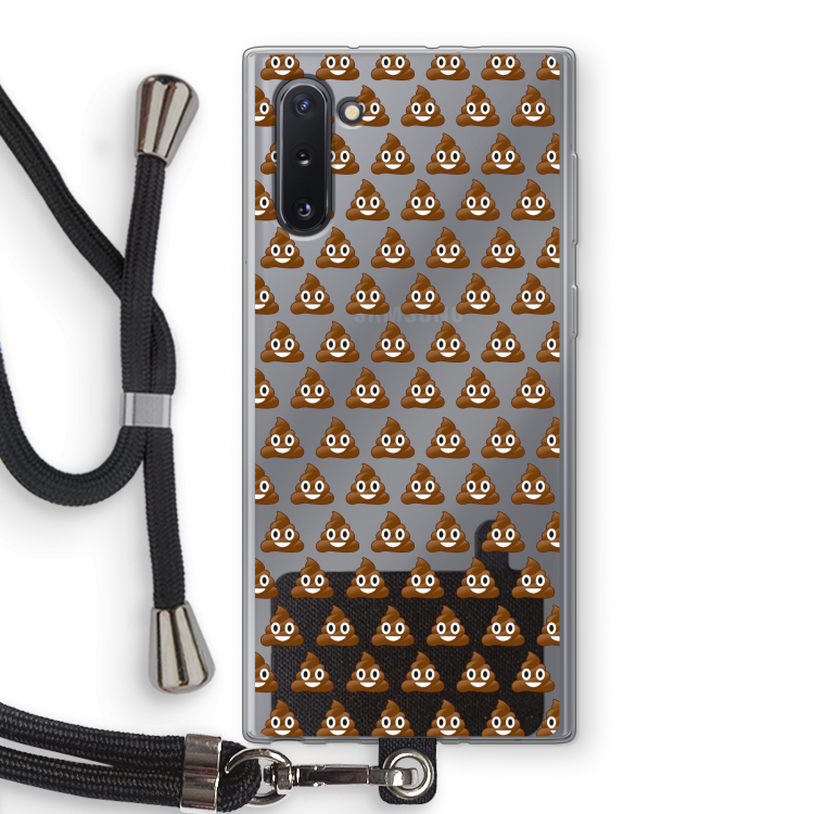 Poop emoji: Samsung Galaxy Note 10 Transparant Hoesje met koord