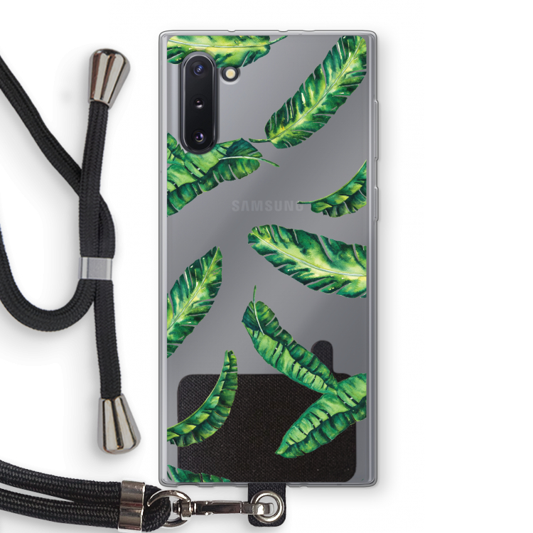 Lange bladeren: Samsung Galaxy Note 10 Transparant Hoesje met koord