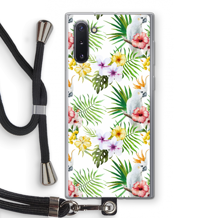 Gele kuif: Samsung Galaxy Note 10 Transparant Hoesje met koord