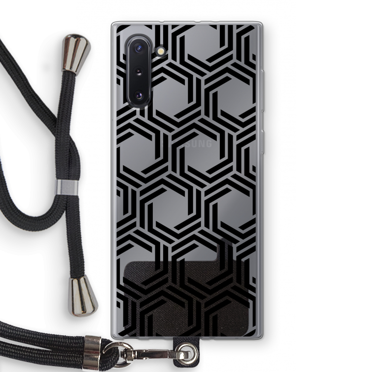 Geometrisch patroon: Samsung Galaxy Note 10 Transparant Hoesje met koord
