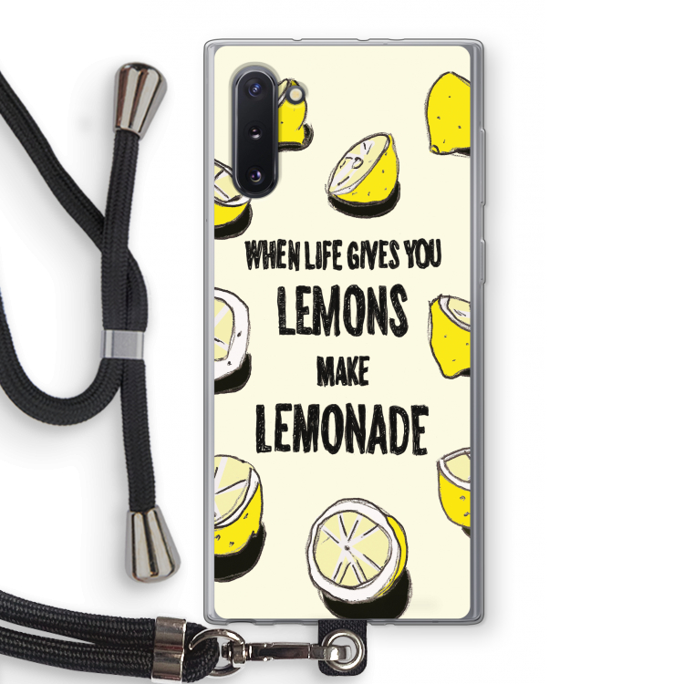 Lemonade: Samsung Galaxy Note 10 Transparant Hoesje met koord