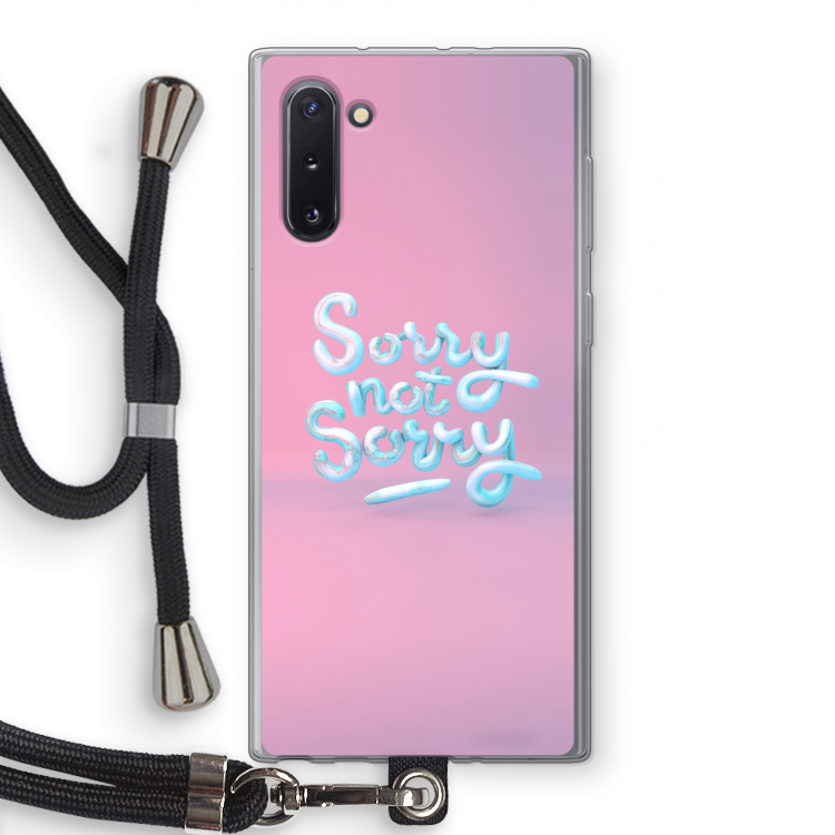 Sorry not sorry: Samsung Galaxy Note 10 Transparant Hoesje met koord