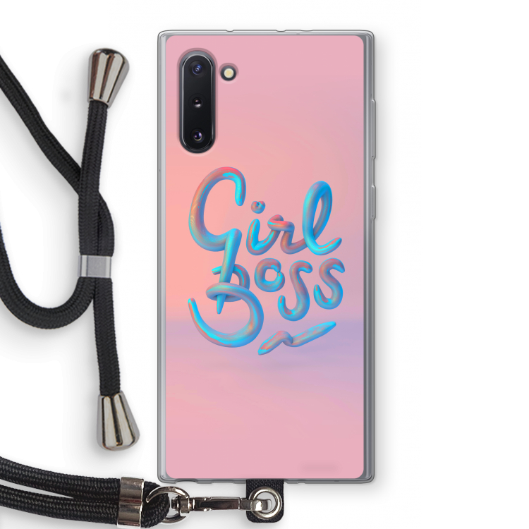 Girl boss: Samsung Galaxy Note 10 Transparant Hoesje met koord