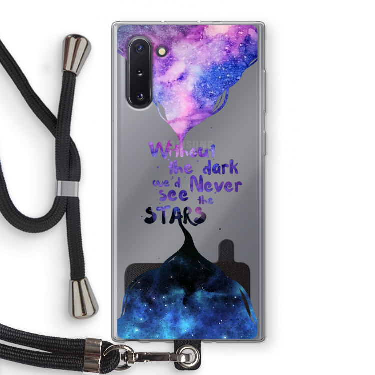 Stars quote: Samsung Galaxy Note 10 Transparant Hoesje met koord