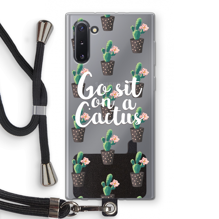 Cactus quote: Samsung Galaxy Note 10 Transparant Hoesje met koord