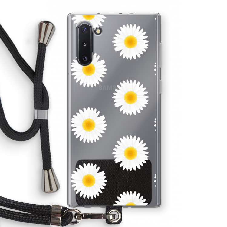 Margrietjes: Samsung Galaxy Note 10 Transparant Hoesje met koord