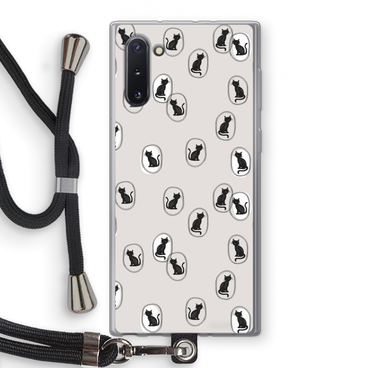 Miauw: Samsung Galaxy Note 10 Transparant Hoesje met koord