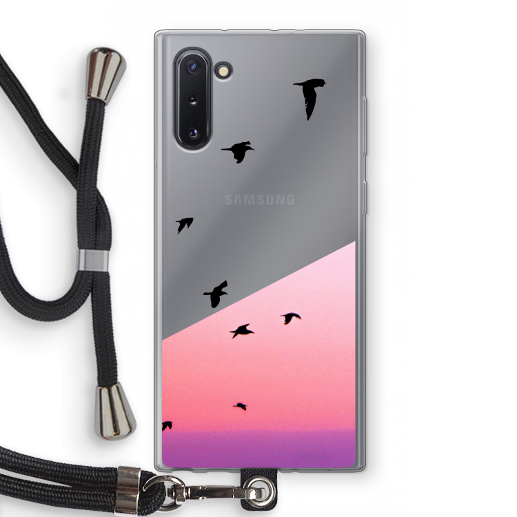 Fly away: Samsung Galaxy Note 10 Transparant Hoesje met koord
