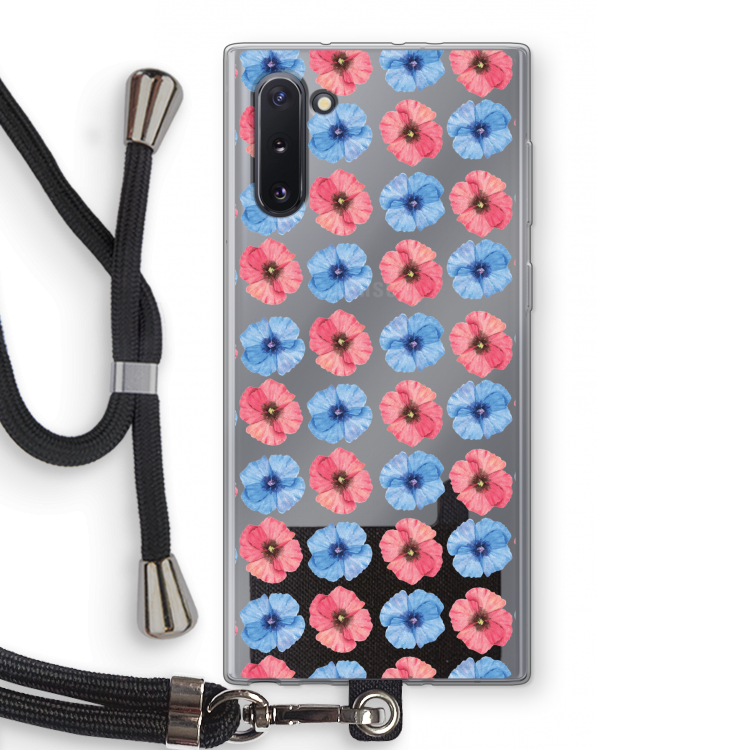 Klaproosjes: Samsung Galaxy Note 10 Transparant Hoesje met koord