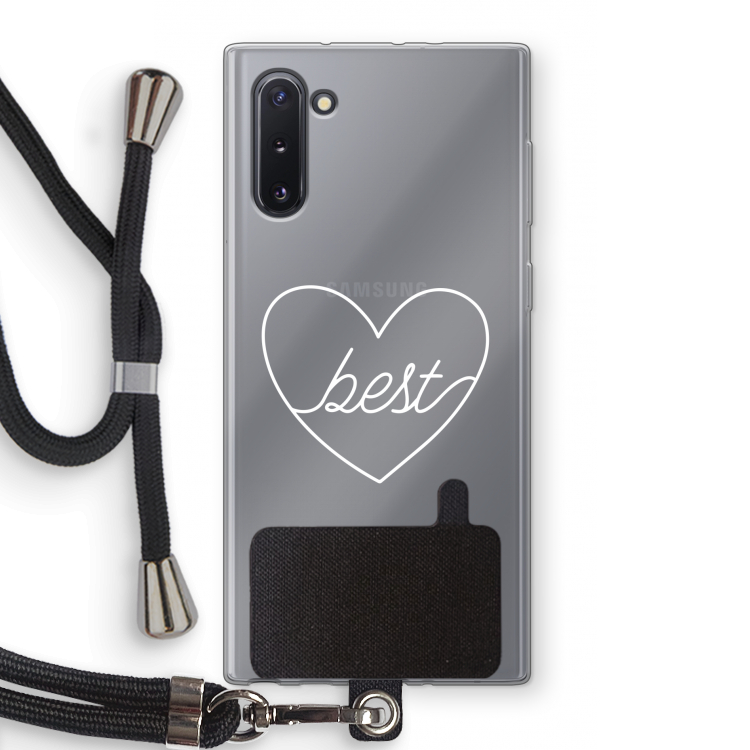 Best heart pastel: Samsung Galaxy Note 10 Transparant Hoesje met koord