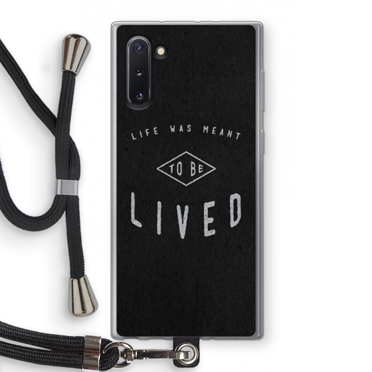 To be lived: Samsung Galaxy Note 10 Transparant Hoesje met koord
