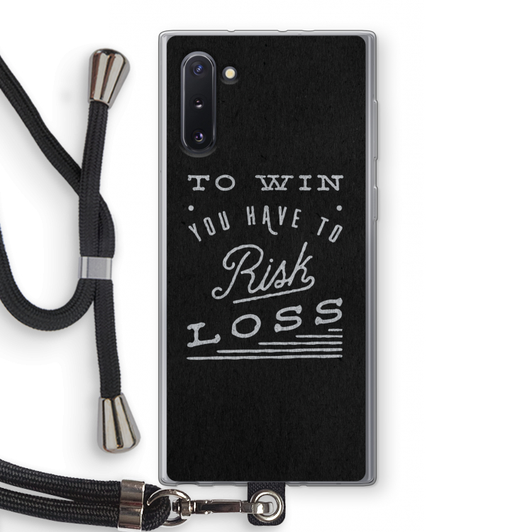 Risk loss: Samsung Galaxy Note 10 Transparant Hoesje met koord