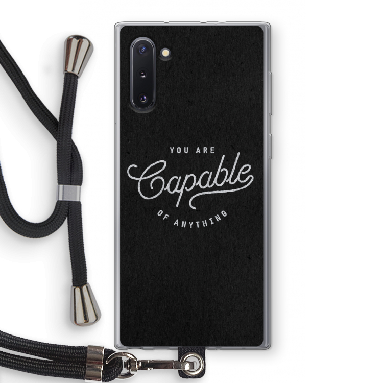 Capable: Samsung Galaxy Note 10 Transparant Hoesje met koord