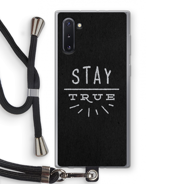 Stay true: Samsung Galaxy Note 10 Transparant Hoesje met koord