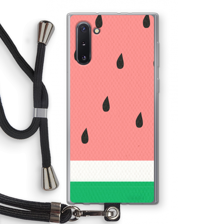 Watermeloen: Samsung Galaxy Note 10 Transparant Hoesje met koord