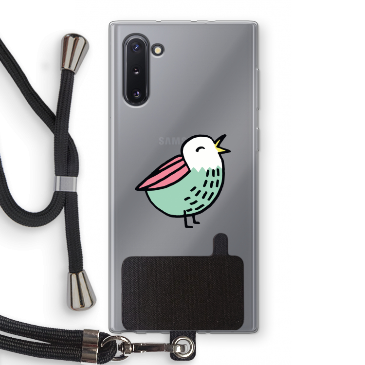 Birdy: Samsung Galaxy Note 10 Transparant Hoesje met koord