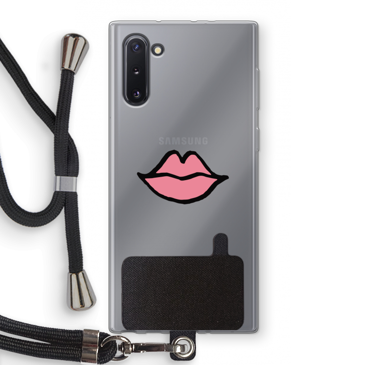 Kusje: Samsung Galaxy Note 10 Transparant Hoesje met koord