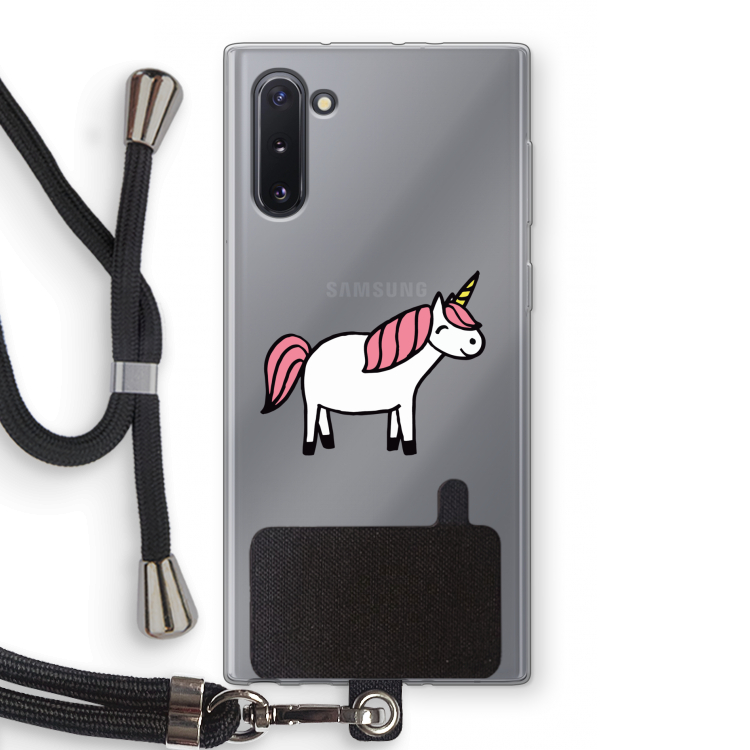 Eenhoorn: Samsung Galaxy Note 10 Transparant Hoesje met koord