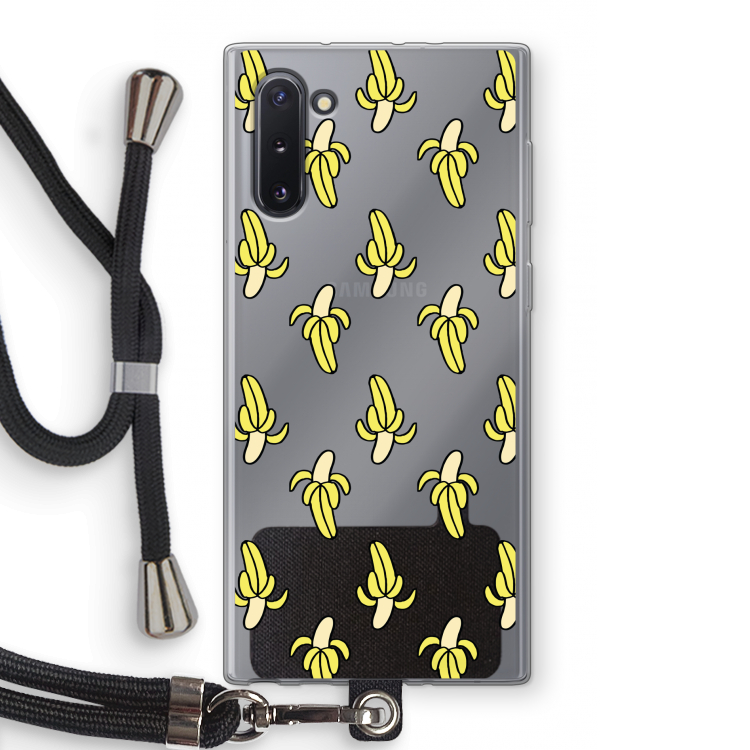 Bananas: Samsung Galaxy Note 10 Transparant Hoesje met koord