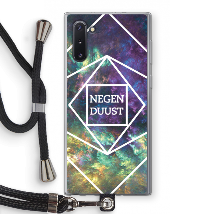 Negenduust ruimte: Samsung Galaxy Note 10 Transparant Hoesje met koord