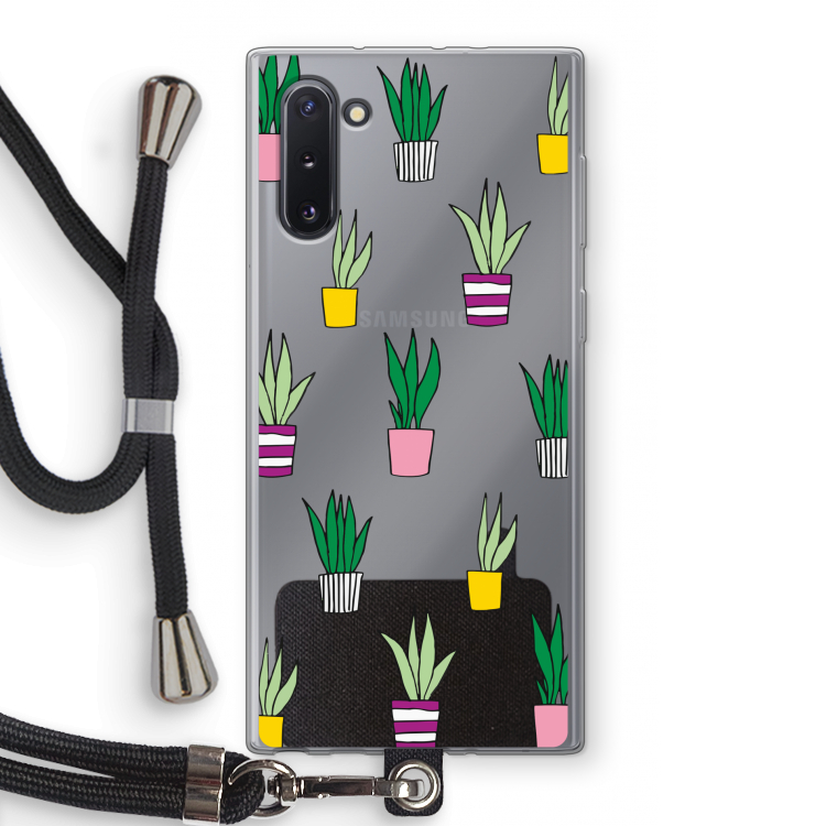 Sanseveria: Samsung Galaxy Note 10 Transparant Hoesje met koord