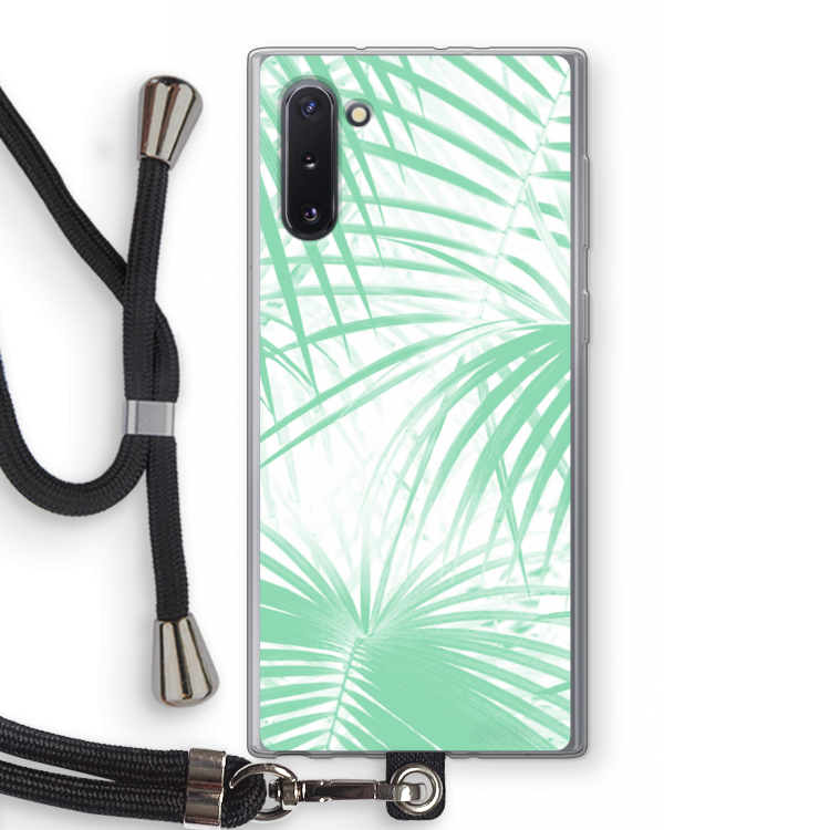 Palmbladeren: Samsung Galaxy Note 10 Transparant Hoesje met koord