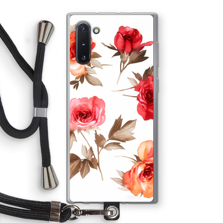 Roosjes: Samsung Galaxy Note 10 Transparant Hoesje met koord