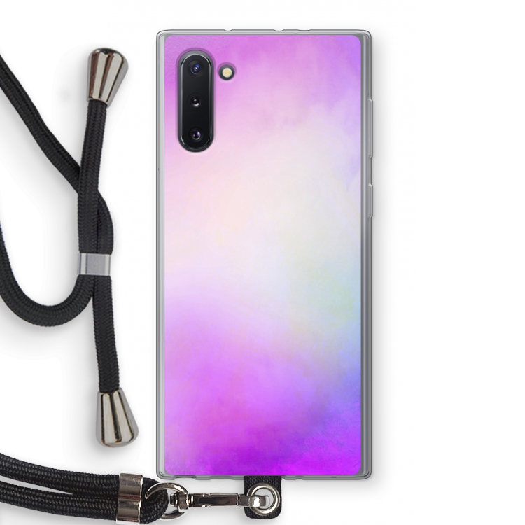 Clouds pastel: Samsung Galaxy Note 10 Transparant Hoesje met koord