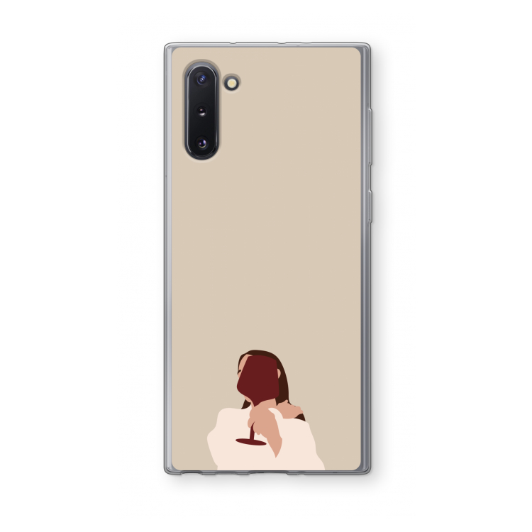 I drink wine: Samsung Galaxy Note 10 Transparant Hoesje