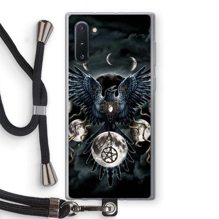 Sinister Wings: Samsung Galaxy Note 10 Transparant Hoesje met koord