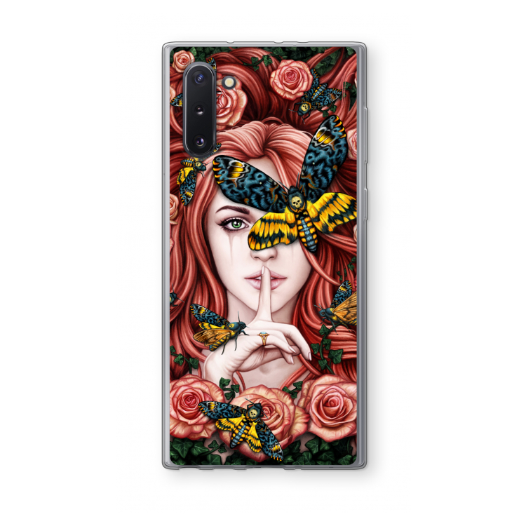 Lady Moth: Samsung Galaxy Note 10 Transparant Hoesje