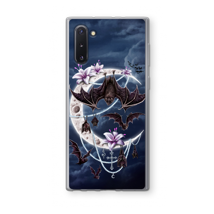 Vleermuizen Maan: Samsung Galaxy Note 10 Transparant Hoesje
