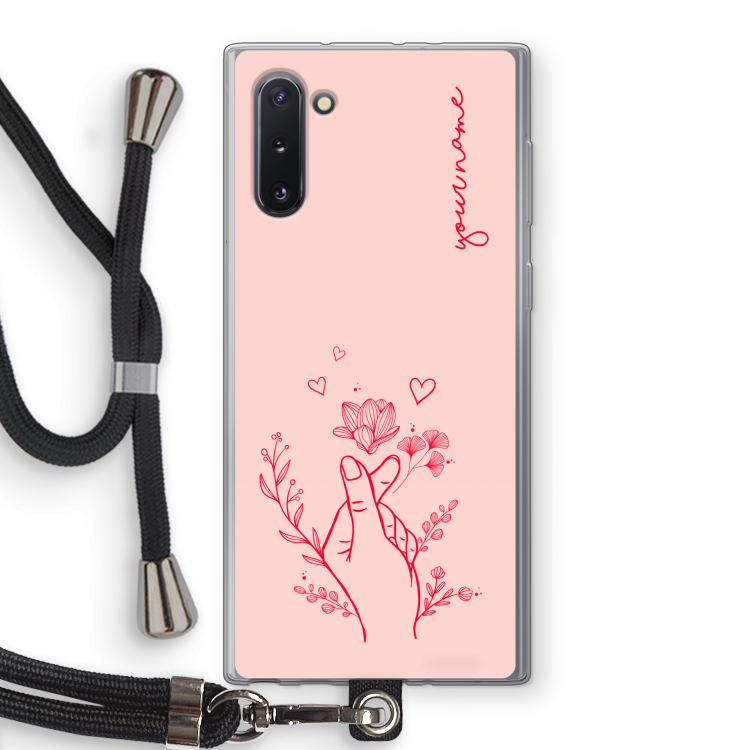 Giving Flowers: Samsung Galaxy Note 10 Transparant Hoesje met koord