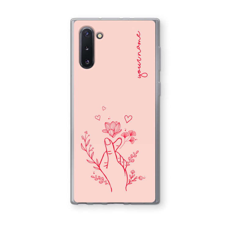 Giving Flowers: Samsung Galaxy Note 10 Transparant Hoesje