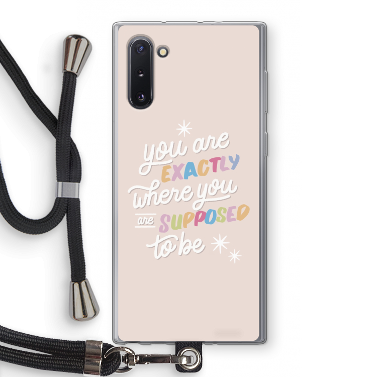 Right Place: Samsung Galaxy Note 10 Transparant Hoesje met koord