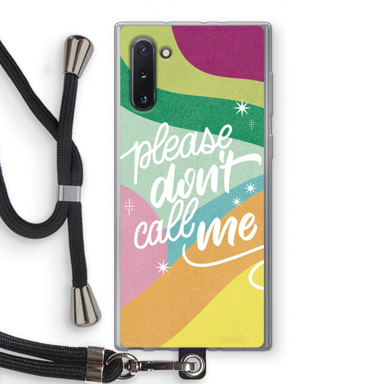 Don't call: Samsung Galaxy Note 10 Transparant Hoesje met koord
