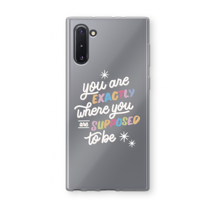 Right Place: Samsung Galaxy Note 10 Transparant Hoesje