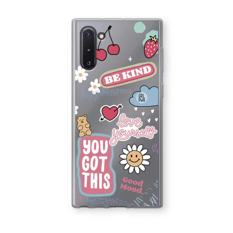 Positivity: Samsung Galaxy Note 10 Transparant Hoesje