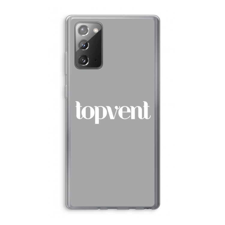 Topvent Grijs Wit: Samsung Galaxy Note 20 / Note 20 5G Transparant Hoesje