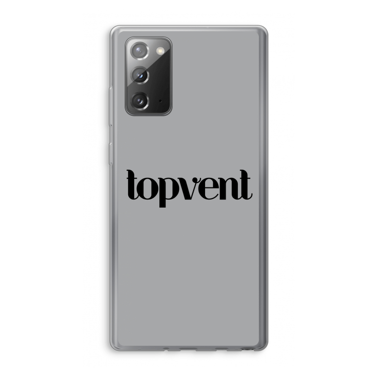 Topvent Grijs Zwart: Samsung Galaxy Note 20 / Note 20 5G Transparant Hoesje