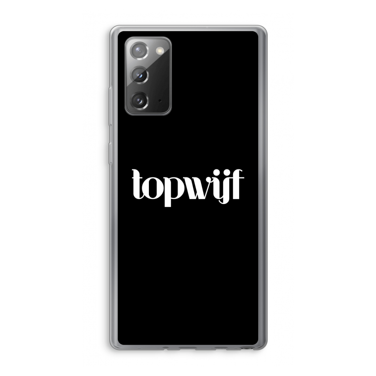 Topwijf Zwart: Samsung Galaxy Note 20 / Note 20 5G Transparant Hoesje
